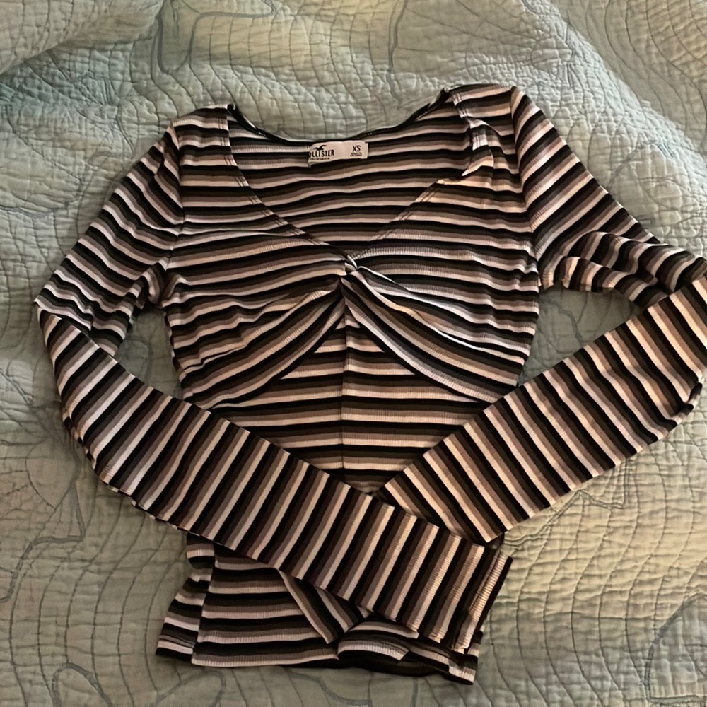 Hollister Striped Long Sleeve Tee